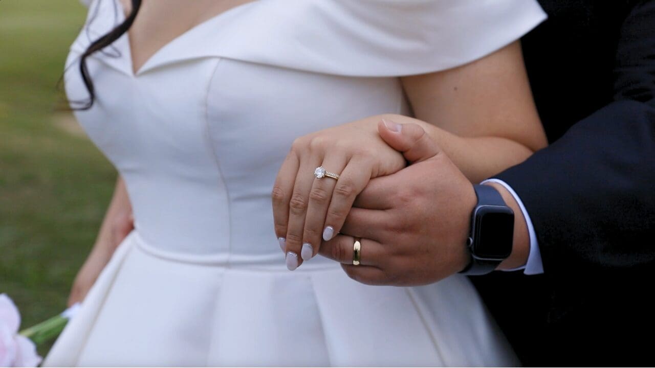 Rings bride and groom